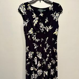 Ralph Lauren Floral Faux-Wrap Dress Size 8